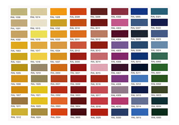 Aluminum color deals powder coat